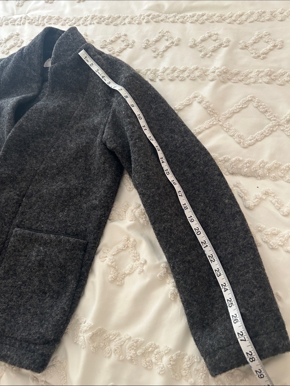 TOMORROWLAND Dark Charcoal Wool Pea Coat medium - Picture 7 of 8